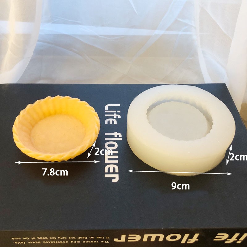 Khuôn Silicon Hình Bánh Tart Làm Đế Bánh Nến - Dụng Cụ Làm Nến Thủ Công, Handmade