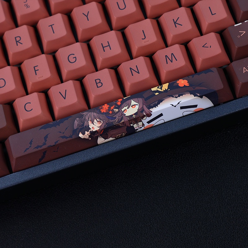 Genshin Impact Hu Tao Keycaps Cherry Profile Anime PBT Dye Sub Bàn phím cơ học Keycap
