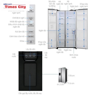 Tủ lạnh Samsung side by side RS64R5101SL/SV