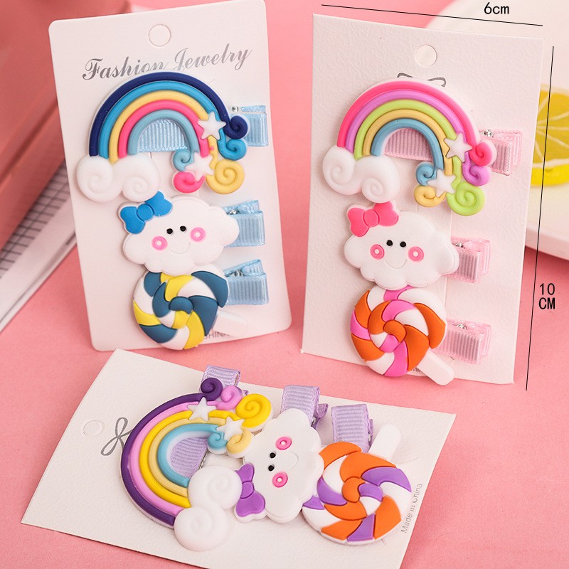 10 Set kẹp tóc cho bé gái siêu ngộ KTBG10