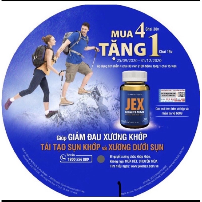 Jex max Giảm đau xương khớp( hộp 30viên)