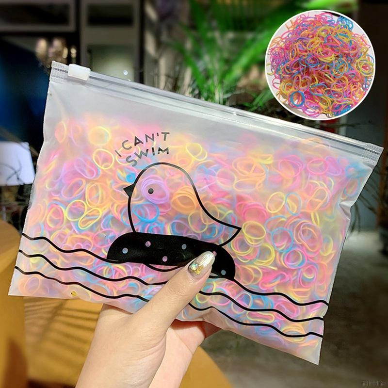 Set 1000 Dây Cột Tóc Nhiều Màu Dễ Thương Cho Nữ