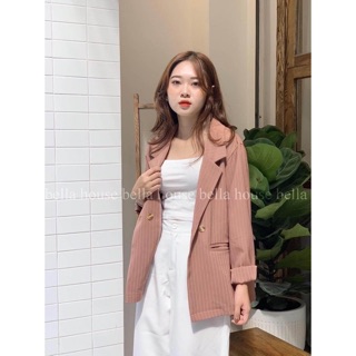 Áo blazer kẻ sọc