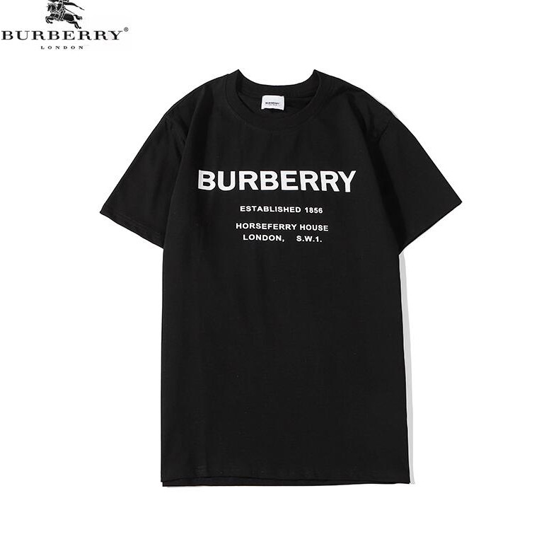 Áo Thun Cotton Tay Ngắn In Họa Tiết Burberry Thời Trang Cho Nam Và Nữ