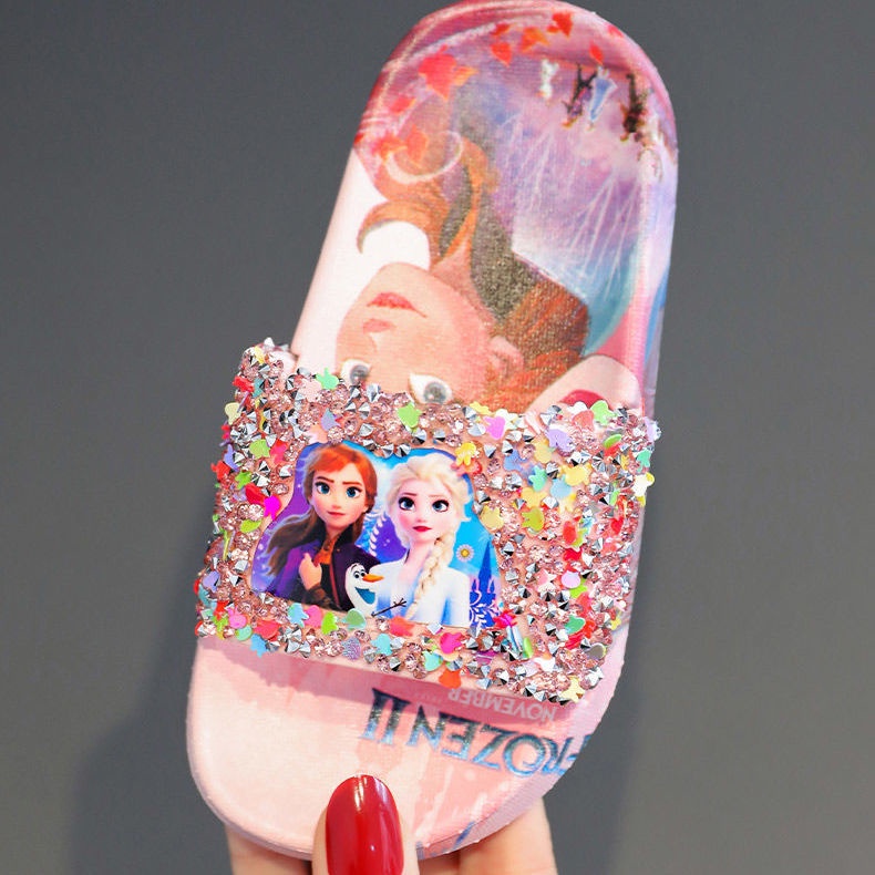 Công chúa Elsa Dép sục cho bé trai bé gái họa tiết hoạt hình đáng yêu siêu nhẹ chống trơn trượt dép trẻ em 1-10 tuổi Thời trang Dép lê