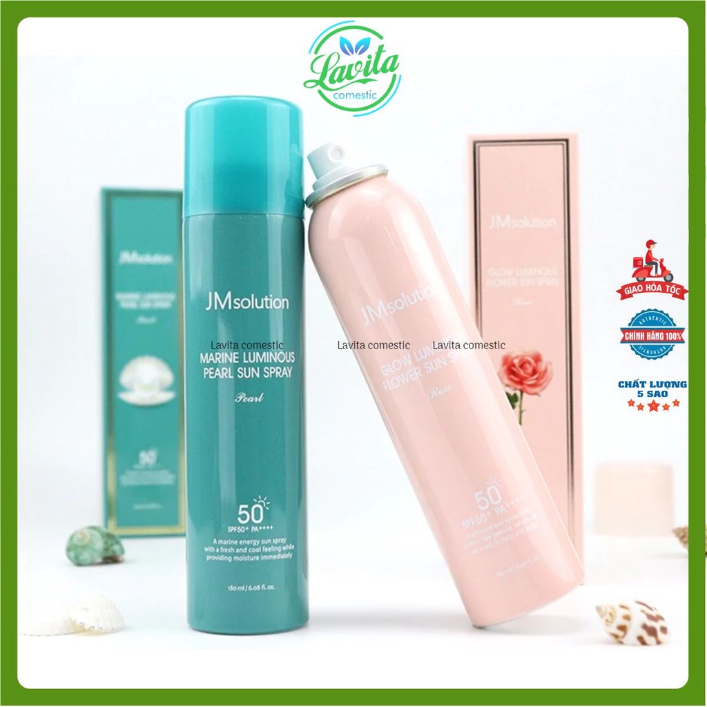 Xịt Chống Nắng JM Solution Marine Luminous Pearl Sun Spray SPF50+PA++++180ml