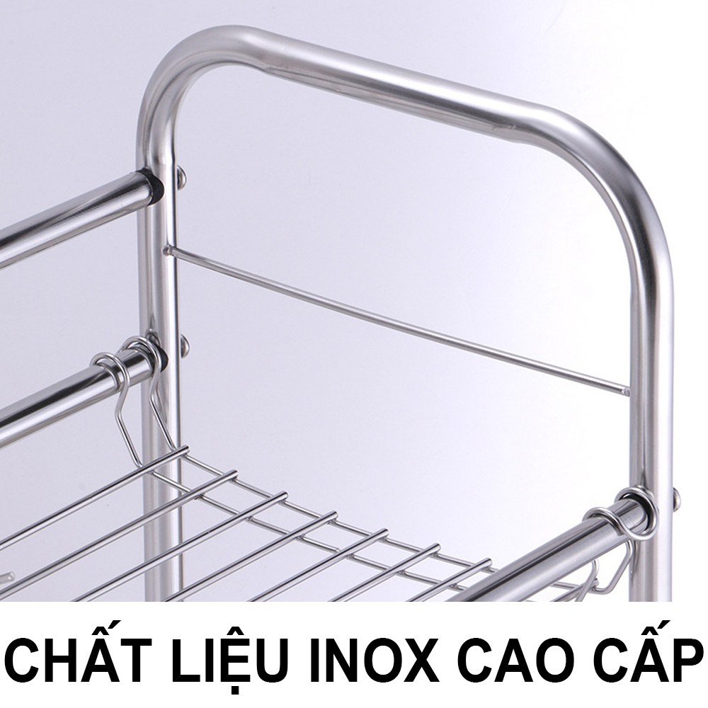 Giá Kệ Để Bát Đĩa Trên Bồn Rửa Chén Inox 304 Thông Minh Đa Năng VANDO (Inox 304 cao cấp chống gỉ siêu bền)