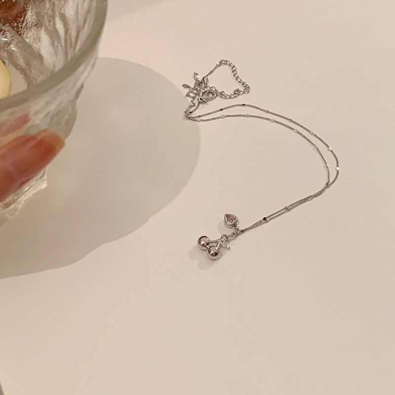 Vòng cổ mặt hình quả cherry phong cách hip hop cá tính