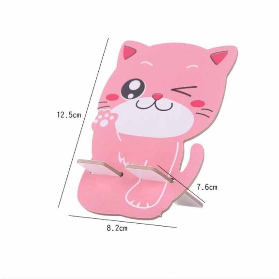 Giá đỡ điện thoại gỗ hình động vật đáng yêu 8,5*,75*13cm Duashop