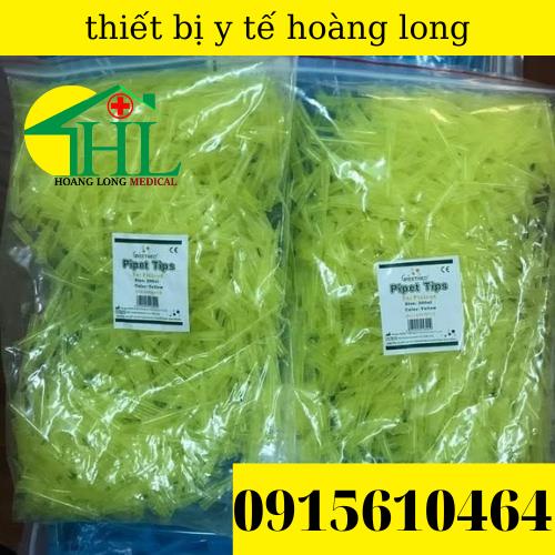 [ Combo 50 túi ] Đầu Côn Vàng Thường Không Khía 200ul Dùng Thí Nghiệm Cho Gilson Pipette Túi 1000 Cái