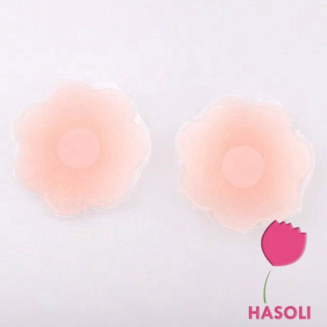 Miếng Dán Ngực Silicon Cao Cấp Hộp 5 Đôi  Loại Có Nhũ Che Đầu Ti  (Hộp Sắt)