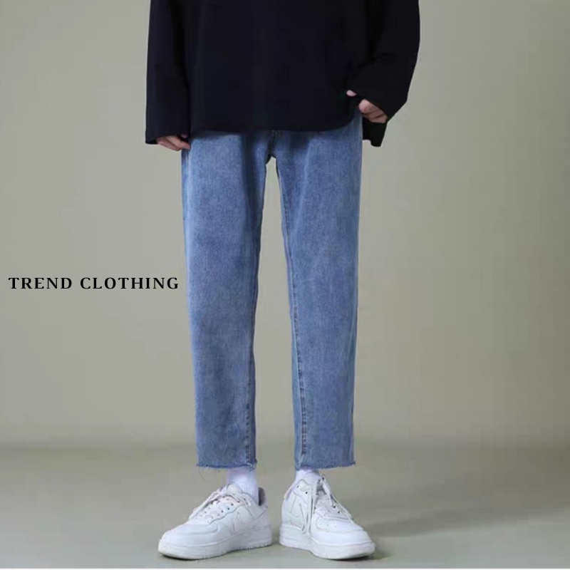 " RẺ VÔ ĐỊCH " Quần Jean nam, Quần Jeans baggy xanh sky rách gấu ống suông, rộng, hottrend 2022-XX MENS FASHION!