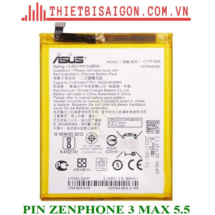 PIN ZENPHONE 3 MAX 5.5