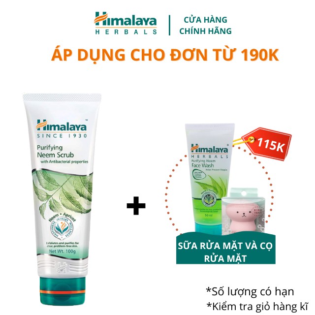 Tẩy tế bào chết sáng mịn da Himalaya Purifying Neem Scrub 100ml