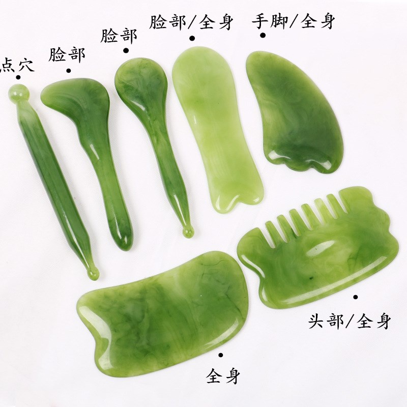 Set 6 Dụng Cụ Cạo Lông Cơ Thể Bằng Nhựa Resin Màu Xanh Lá