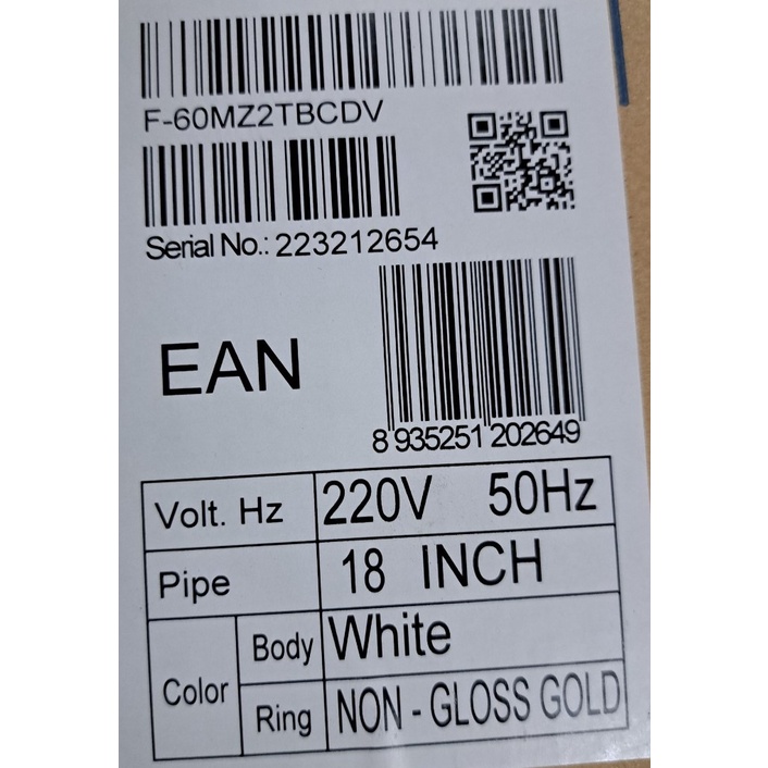 Quạt trần Panasonic 3 cánh F-60MZ2 / F-60MZ2-MS / F-60MZ2-KMS