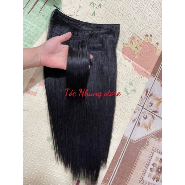 Tóc nối Kẹp Phím 9 mảnh  loại thẳng. Tóc giả nữ, kẹp làm dài và phồng tóc. Nối tóc tại nhà