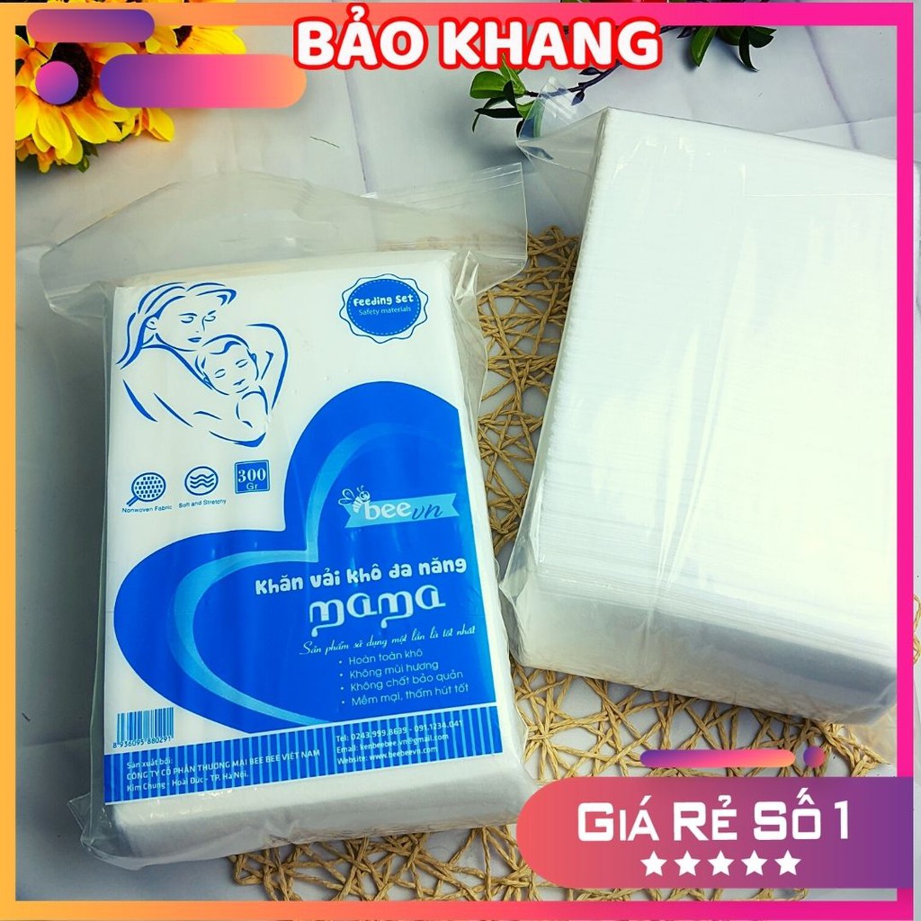 Khăn Vải Khô Đa Năng MAMA Gói 300g ( CHÍNH HÃNG CÔNG TY BEE BEE VIỆT NAM)