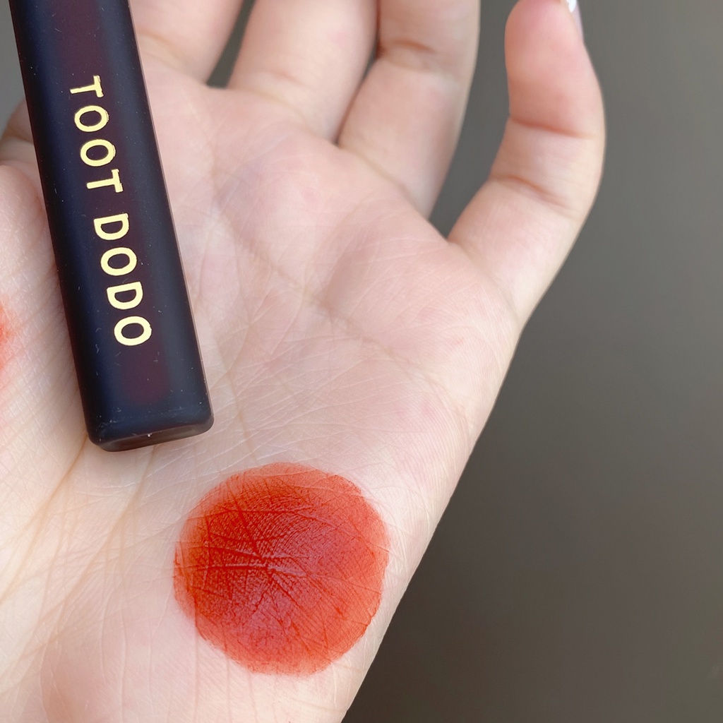 TOOT DODO Son môi ống đen son bóng không thấm nước lâu dài Ống vuông mờ mịn mượt Lipstick Gloss