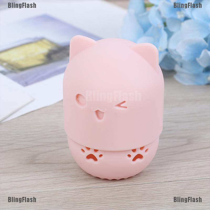 (hàng Mới Về) Hộp Đựng Mút Trang Điểm Bằng Silicon Mềm Hình Quả Trứng Giá Đỡ | BigBuy360 - bigbuy360.vn