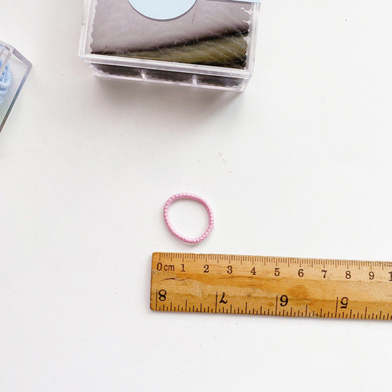 Set 100 dây cột tóc co giãn màu kẹo sặc sỡ đáng yêu