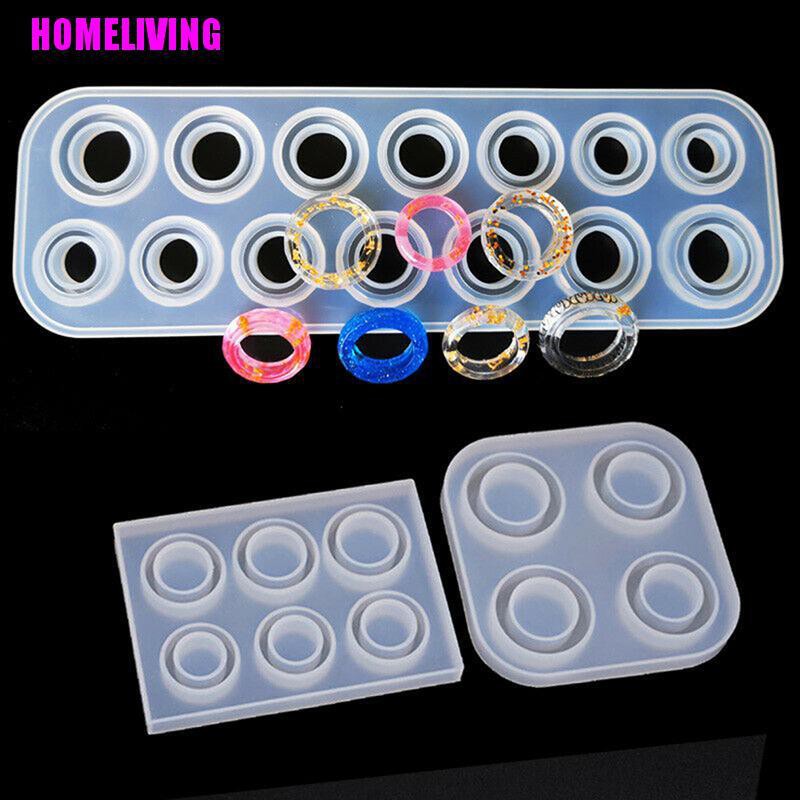 Khuôn Silicone Làm Trang Sức Hình Nhẫn 14 Lỗ