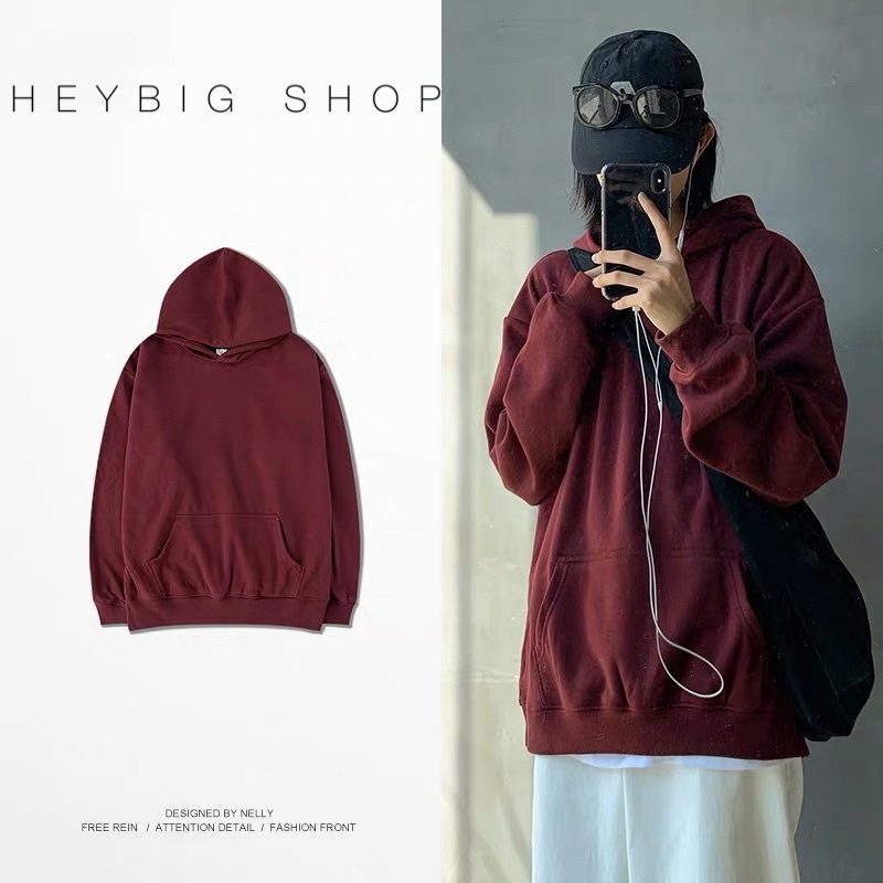 Áo hoodie NELLY lót lông thu đông 2021 đủ size M-3XL