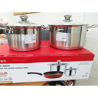 BỘ 2 NỒI INOX ELMICH EDA-05S2