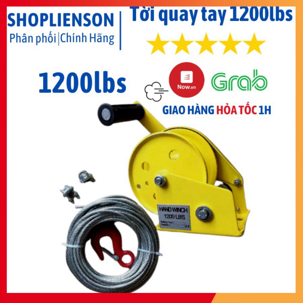 TỜI QUAY TAY 1200LBS TỰ KHÓA TẢI TRỌNG 545KG - Cơ Khí Liên Sơn Kho Sài Gòn