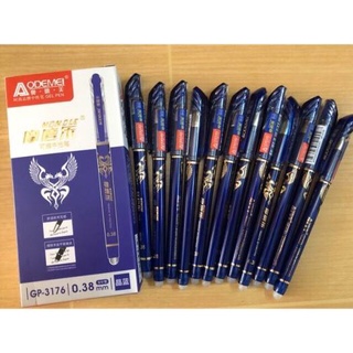 Hộp 12 cây viết xoá được Aodemei 3176 chính hãng loại xịn (xanh, tím) - KhuBa Shop