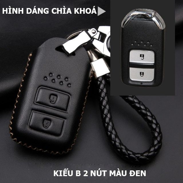 Bao chìa  khóa ô tô da HONDA City - CRV - Civic 2 nút - 3 nút cao cấp kèm móc khóa + sdt