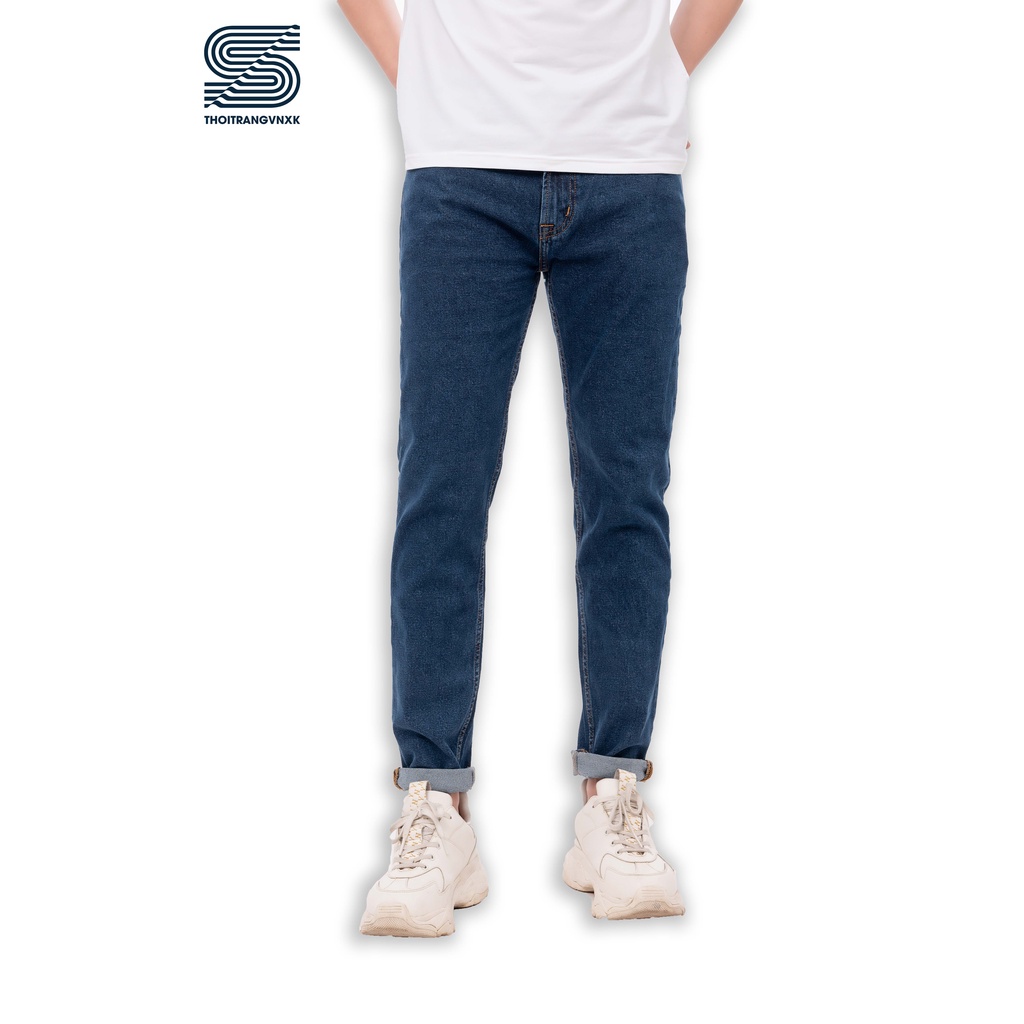 Quần jean nam, quần bò trơn cạp cao dáng dài ôm vừa vặn Sonvnxk - QJZRS822 | BigBuy360 - bigbuy360.vn