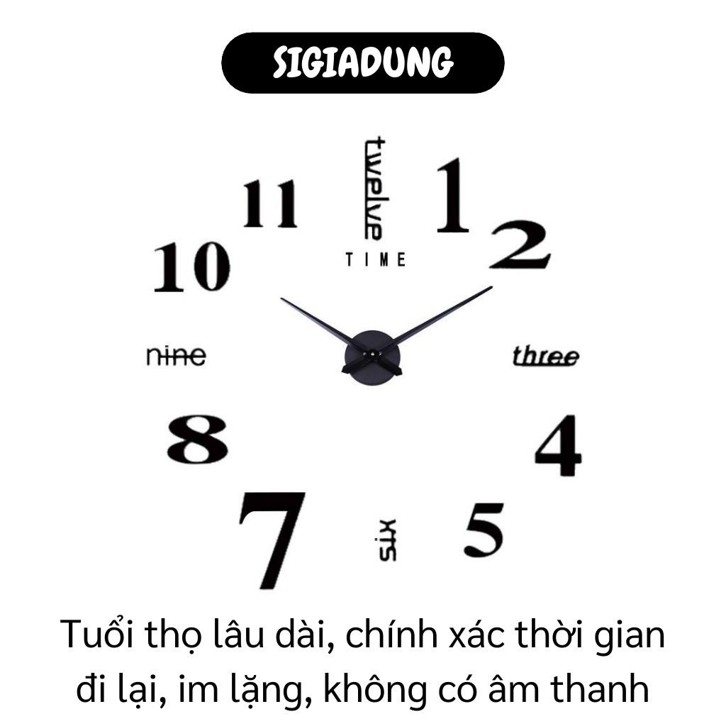 [SGD] Đồng Hồ Dán Tường - Đồng Hồ Trang Trí Tráng Gương 3D Xen Chữ (Loại Lớn), Độc Đáo 8805