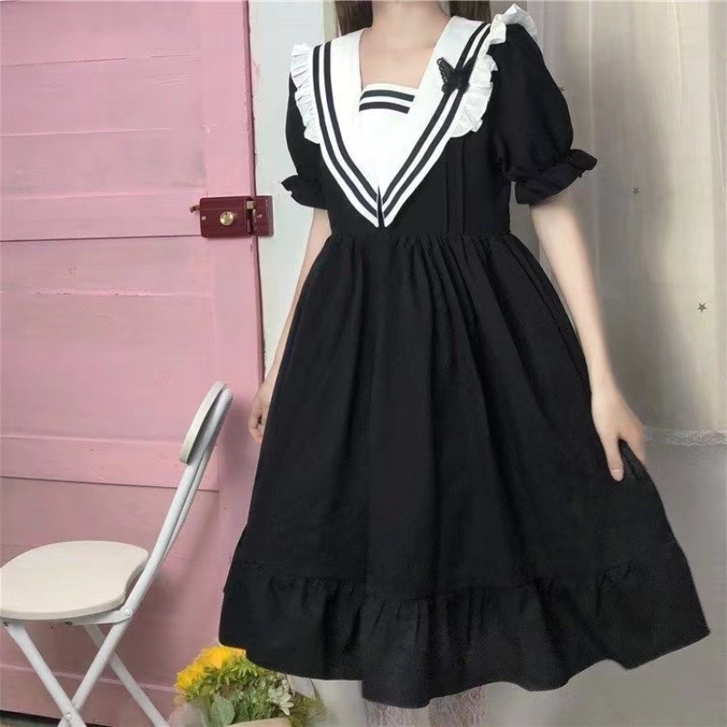 Đầm Chữ A Ngắn Tay Thời Trang Mùa Hè Hàn Quốc Ngọt Ngào Dành Cho Nữ