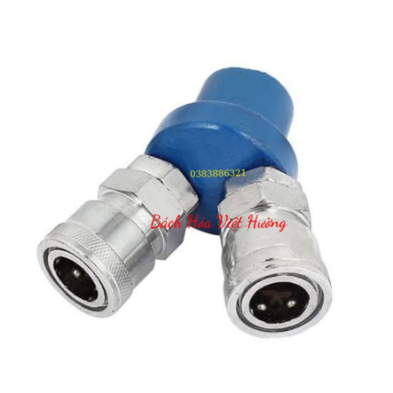 Đầu nối nhanh khí nén ( đầu nối hơi) chia 2 - chia 3, chạc chia khí thế, chạc chia khí 3 tiện dụng (sẵn hàng)