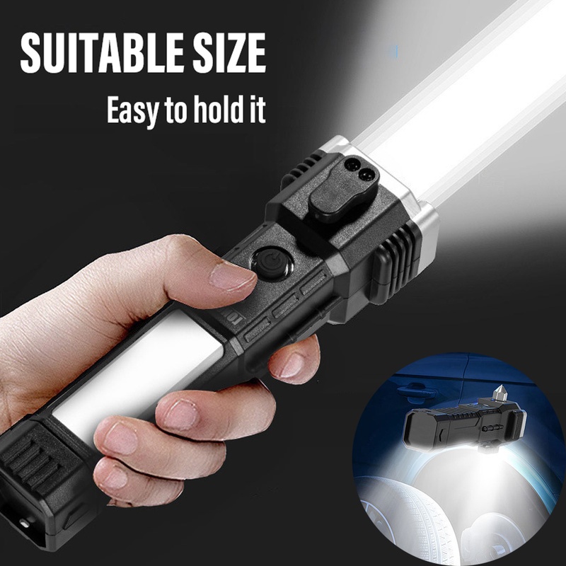 Đèn Pin LED COB Độ Sáng Cao Có Thể Sạc Lại Dùng Cho Cắm Trại / Leo Núi
