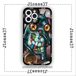 Ốp lưng iphone và samsung xiaomi oppo cạnh vuông Jicase graffiti hiphop monster
