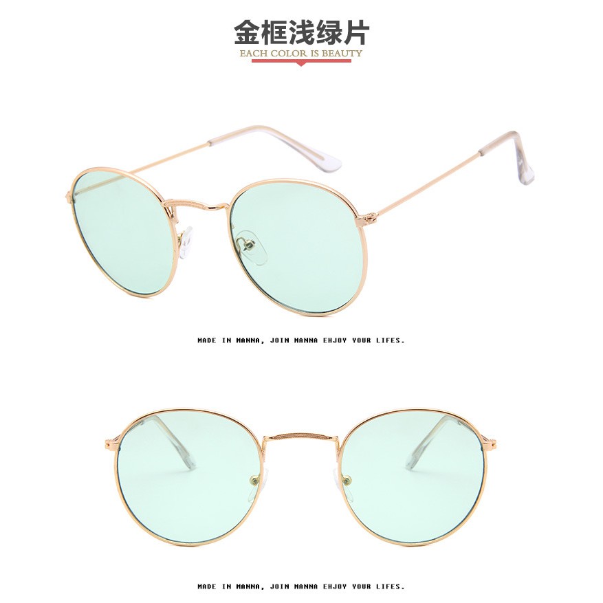 Kính mát gọng tròn kim loại thời trang