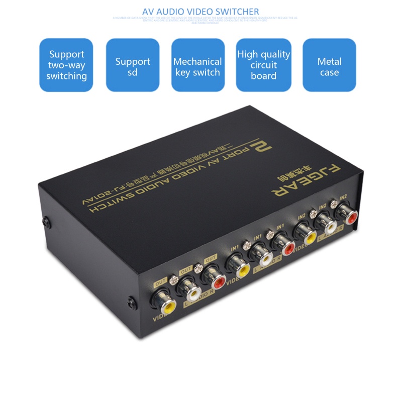 Bộ Chuyển Đổi 2 Cổng AV RCA 2 Trong 1 L / R Cho Đầu DVD SNES N64 for PS2 / 3