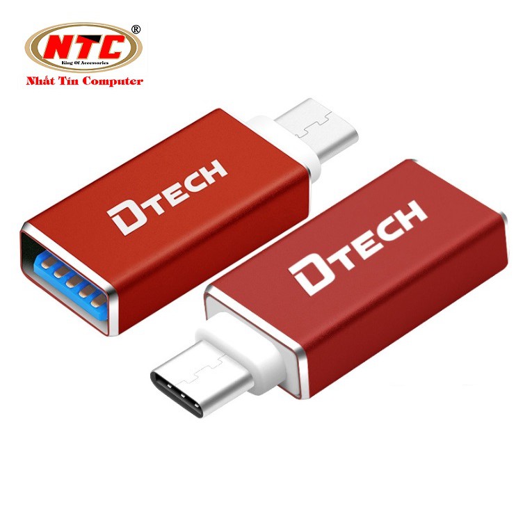 Đầu chuyển đổi USB 3.0 sang TypeC Dtech T0001 (Màu ngẫu nhiên)