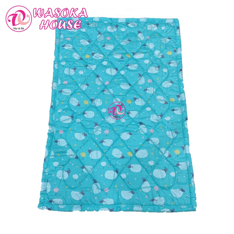Nệm cho bé đi học mẫu giáo 80x120cm, vải Cotton Satin Hàn Quốc mềm mát, thấm hút tốt, nhiều họa tiết đáng yêu