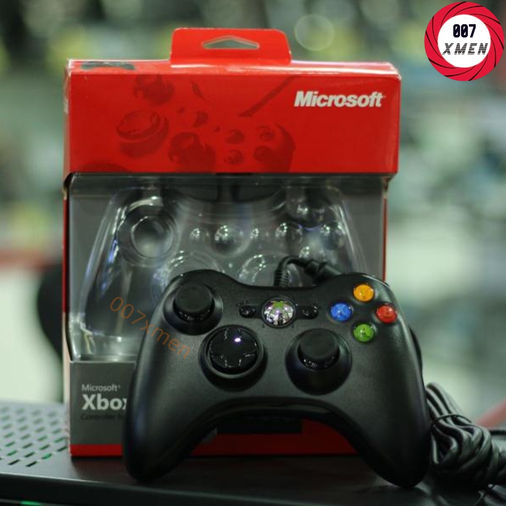 FreeShip  Tay cầm Chơi Game Microsoft Xbox 360 Full box Có Rung - Tay Cầm Có Dây Dùng Cho PC, Laptop chơi full skill