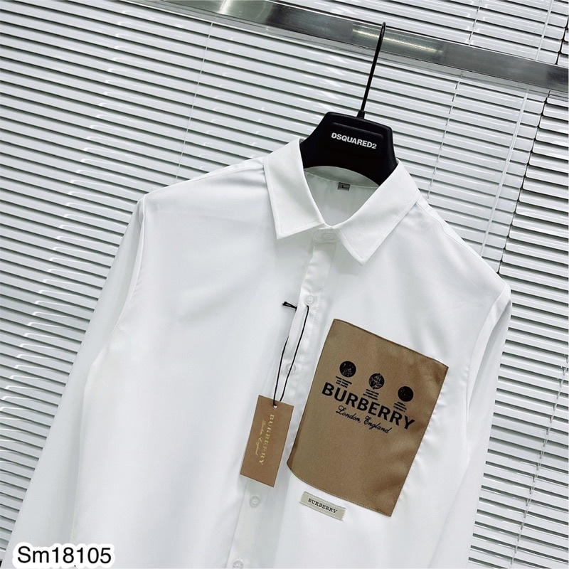 [Có video]Sơ Mi Nam Trắng Phối Túi BBR mới nhất