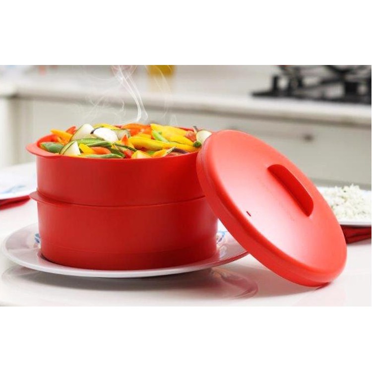 Tupperware - Xửng hấp Steam It 3 tầng TẶNG 2 bình đựng Stor N Pour trị giá 280k