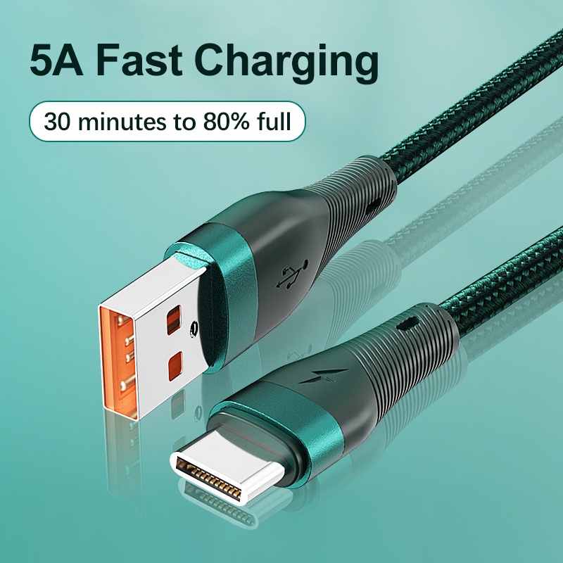 Dây cáp sạc nhanh TWITCH Usb Type-C 5A 1/2M chuyên dụng chất lượng cao