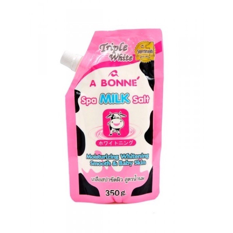 (Chính hãng Thái Lan) Muối Tắm Sữa Bò Tẩy Tế Bào Chết A Bonne Spa Milk Salt (350g/Túi)