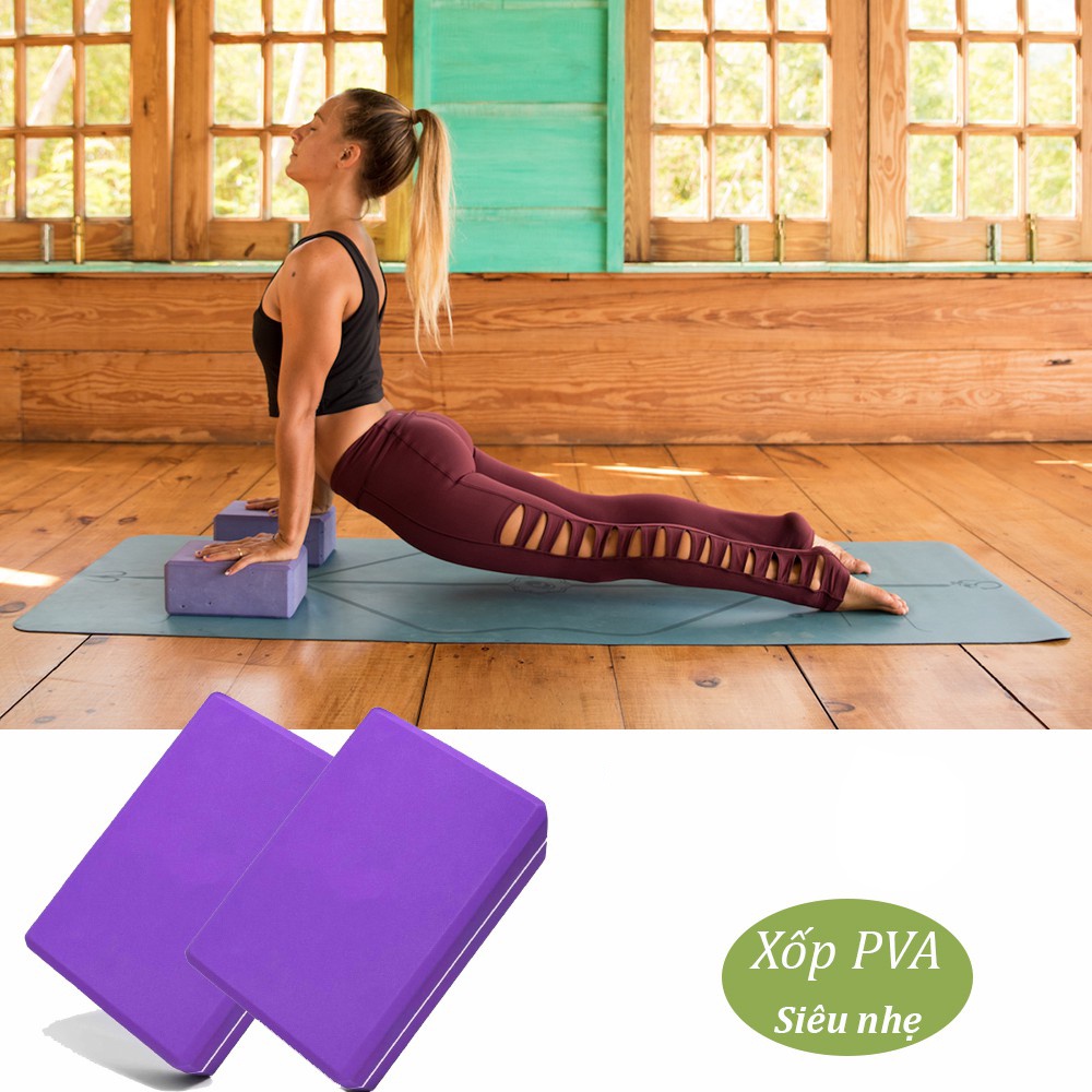 Gạch Tập Yoga,Gối Tập Yoga Chống Trơn Trượt Pvc Chính Hãng