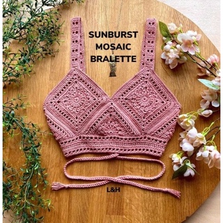 bikini len móc. croptop len móc.