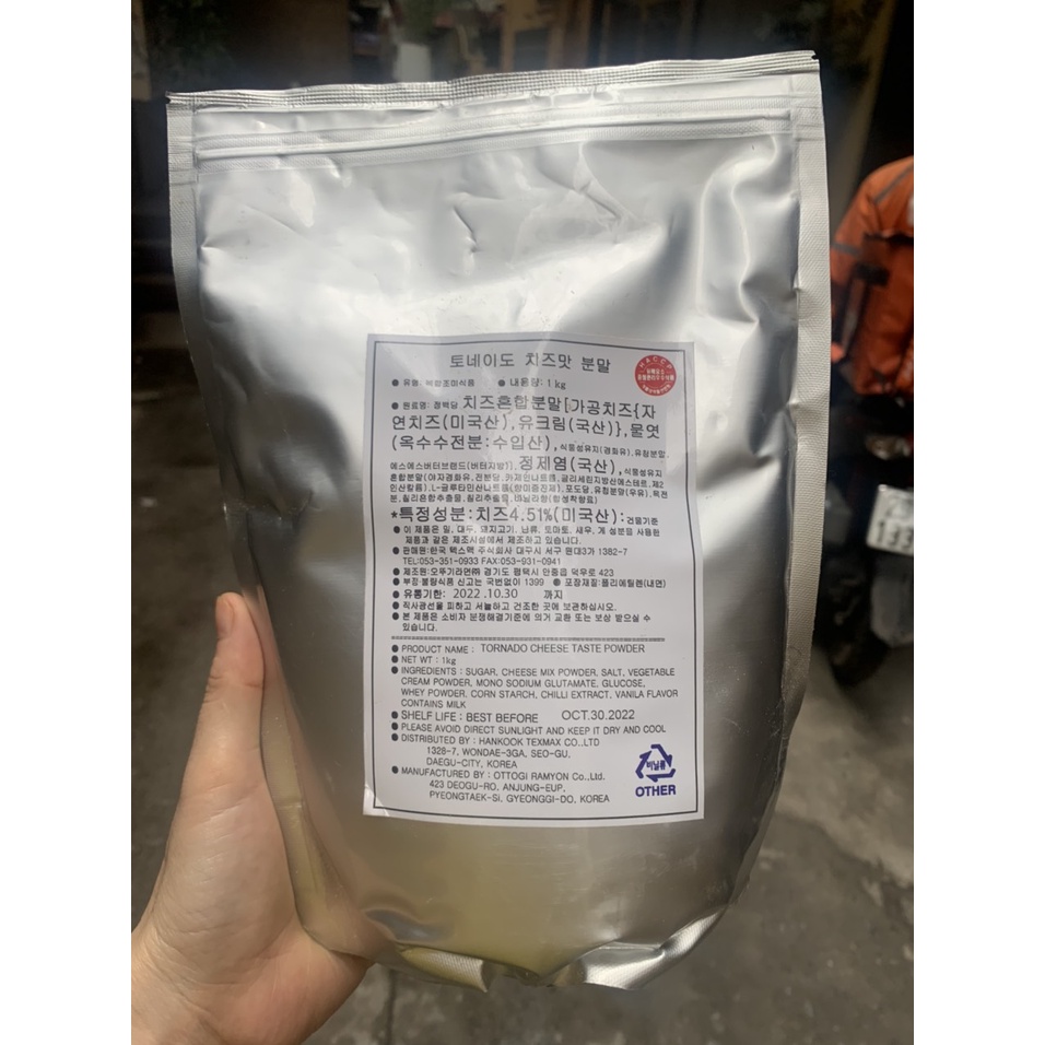 Bột phô mai Hàn Quốc 100g, Lắc khoai tây, khoai lang, gà rán,