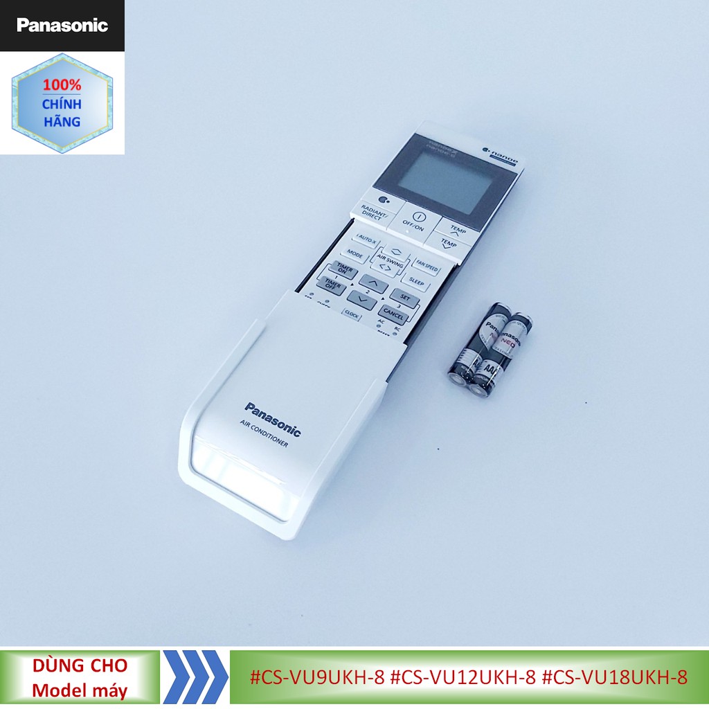 Phụ kiện [Remote chính hãng] Điều khiển điều hòa Panasonic model #CS-VU9UKH-8 #CS-VU12UKH-8 #CS-VU18UKH-8